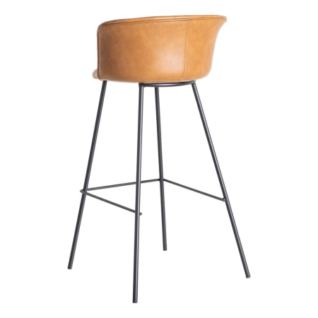 Set 2 scaune bar camel piele ecologică HoReCa [4]