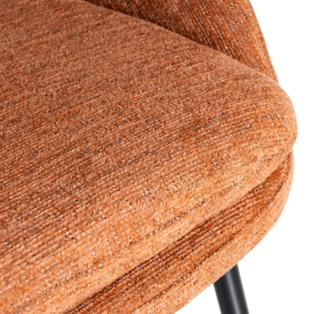 Set de 2 scaune de bar teracotă din stofă pentru dining și HORECA [11]