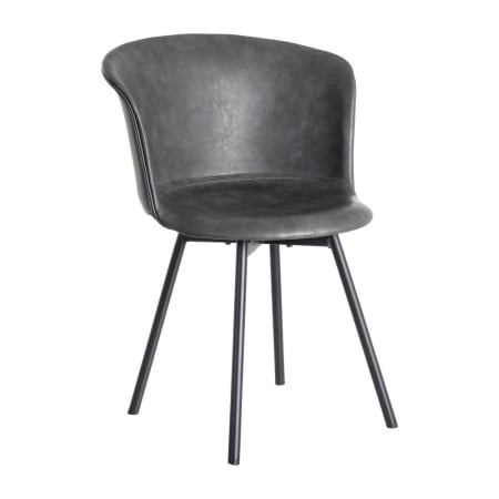 Set 2 scaune dining gri antracit piele ecologică HoReCa [1]