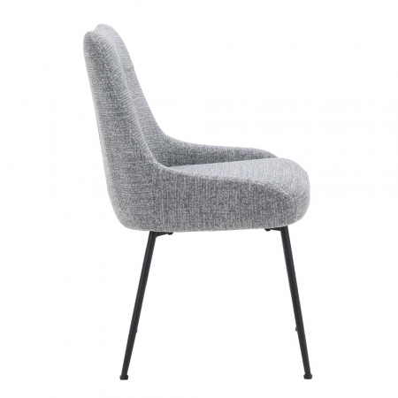 Set de 2 scaune de dining cu aspect minimalist și finisaj textil gri – elegante, rezistente și versatile [1]