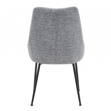 Set de 2 scaune de dining cu aspect minimalist și finisaj textil gri – elegante, rezistente și versatile [3]