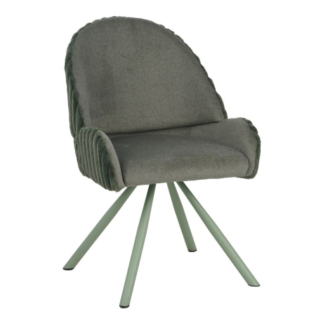 Scaune - Set 2 scaune dining verzi cu picioare conice