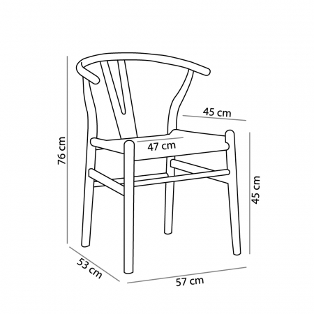 scaune negre franghie lemn fag design japandi [5]