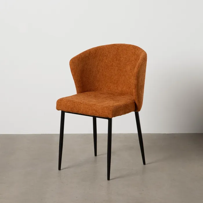 Contemporan - Scaune maro scorțișoară cu design curbat – set 2 bucăți, stil natural horeca