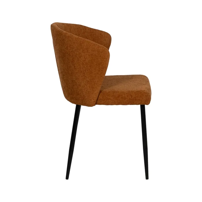 Scaune maro scorțișoară cu design curbat – set 2 bucăți, stil natural horeca [2]
