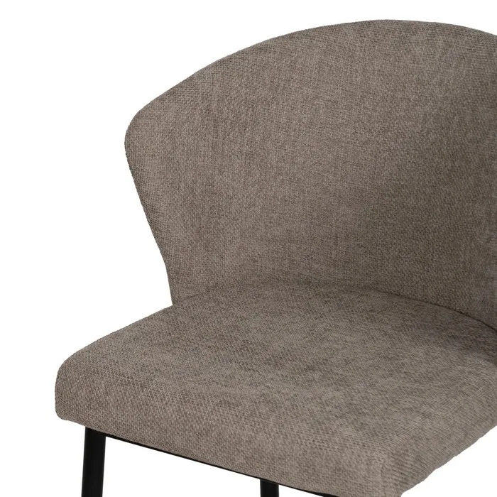 Scaune taupe cu brațe și design curbat – set 2 bucăți, stil natural horeca [5]