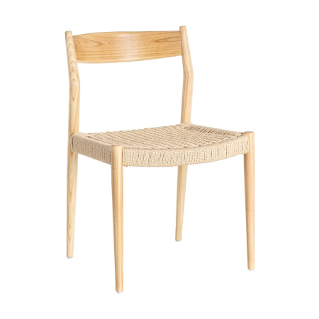 Scaune dining lemn de frasin bej cu șezut împletit (set 2) [1]