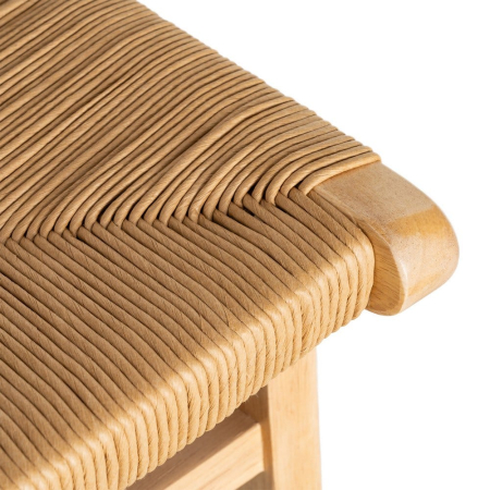 Scaune dining lemn natural cu șezut împletit – set 2 [9]