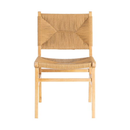 Scaune dining lemn natural cu șezut împletit – set 2 [2]
