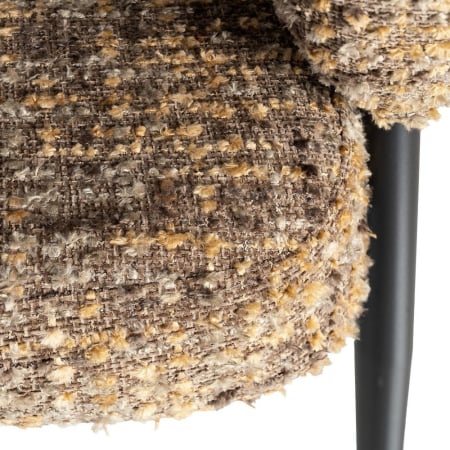 Set de 2 scaune dining din stofă maro cu design modern [9]