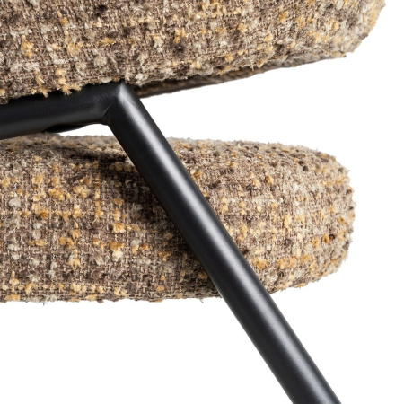 Set de 2 scaune dining din stofă maro cu design modern [10]