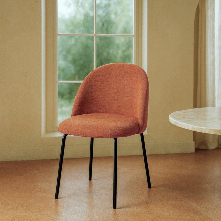 Scaune - scaune-dining-teracota-stofa-design-minimalist