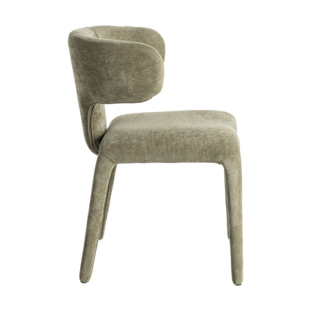 Scaune dining stofă verde cu spătar curbat – set 2 [3]