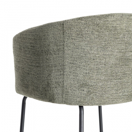 Set de 2 scaune dining HORECA crem din stofă cu brațe confortabile stil modern contemporan [5]