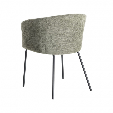Set de 2 scaune dining HORECA crem din stofă cu brațe confortabile stil modern contemporan [4]