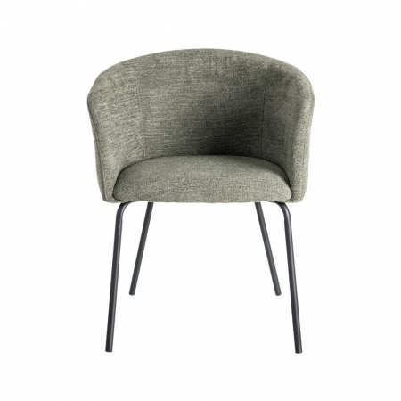 Set de 2 scaune dining HORECA crem din stofă cu brațe confortabile stil modern contemporan [3]