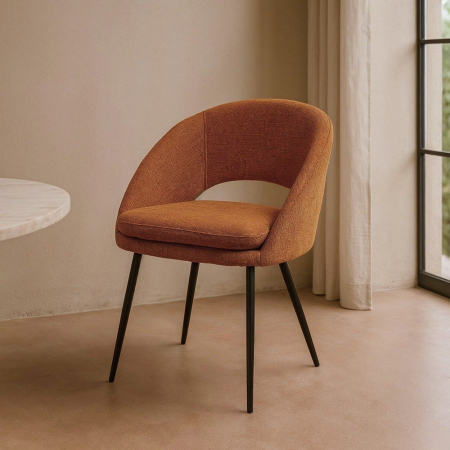 scaune-dining-portocaliu-ars-stofa-metalice [2]