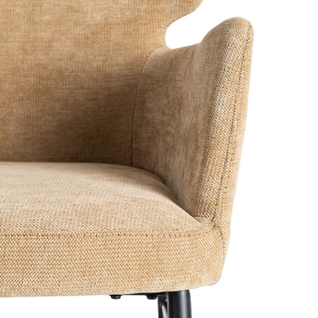 Set de 2 scaune dining si HORECA portocalii din stofă stil modern [8]