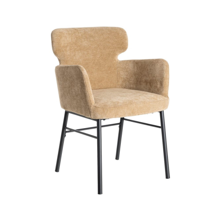 Set de 2 scaune dining si HORECA portocalii din stofă stil modern [3]