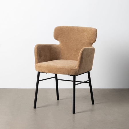 Set de 2 scaune dining si HORECA portocalii din stofă stil modern [11]