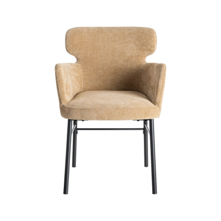 Set de 2 scaune dining si HORECA portocalii din stofă stil modern [4]