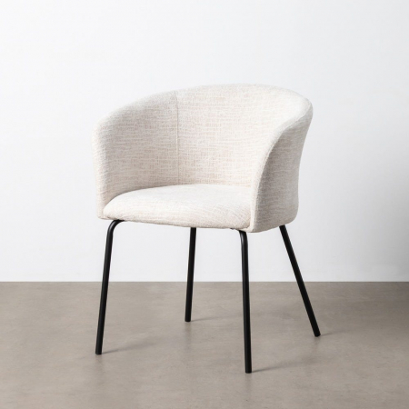 Set de 2 scaune dining HORECA din stofă teracotă cu design modern și structură metalică [10]