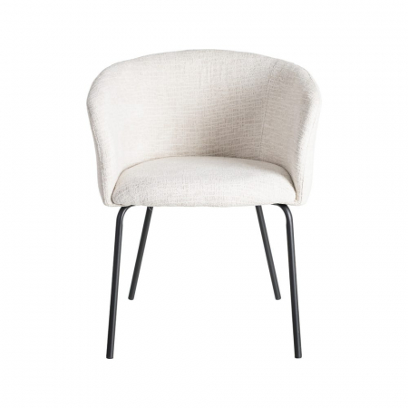 Set de 2 scaune dining HORECA din stofă teracotă cu design modern și structură metalică [3]