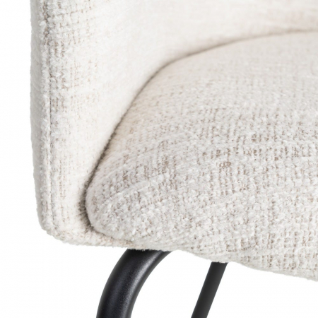 Set de 2 scaune dining HORECA din stofă teracotă cu design modern și structură metalică [7]