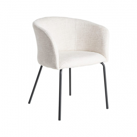 Set de 2 scaune dining HORECA din stofă teracotă cu design modern și structură metalică [1]