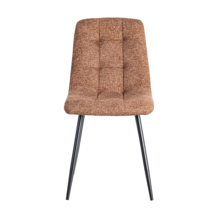 Set de 2 scaune dining și horeca din stofă cafenie – imagine principală în dining [2]