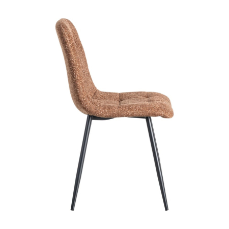 Set de 2 scaune dining și horeca din stofă cafenie – imagine principală în dining [3]