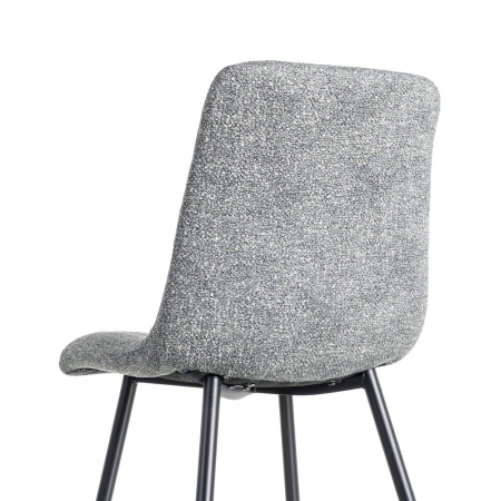 Set de 2 scaune dining și horeca din stofă gri antracit – imagine principală la masă [5]
