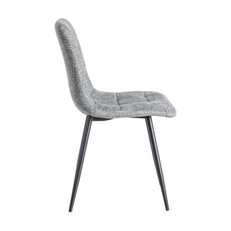 Set de 2 scaune dining și horeca din stofă gri antracit – imagine principală la masă [3]