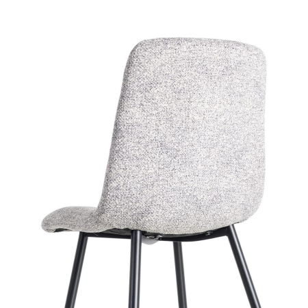 Set de 2 scaune dining și horeca din stofă gri deschis – imagine principală la masă [5]