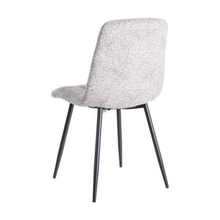 Set de 2 scaune dining și horeca din stofă gri deschis – imagine principală la masă [4]