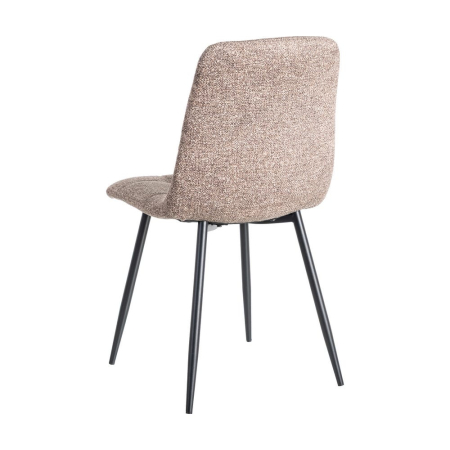 Set de 2 scaune dining și horeca din stofă taupe – imagine principală la masă [4]