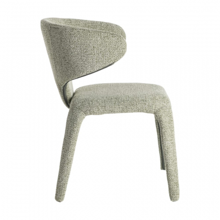 Set de 2 scaune dining HORECA din stofă verde măsliniu cu design modern [3]