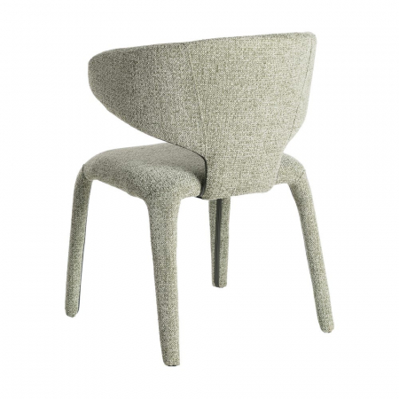 Set de 2 scaune dining HORECA din stofă verde măsliniu cu design modern [4]