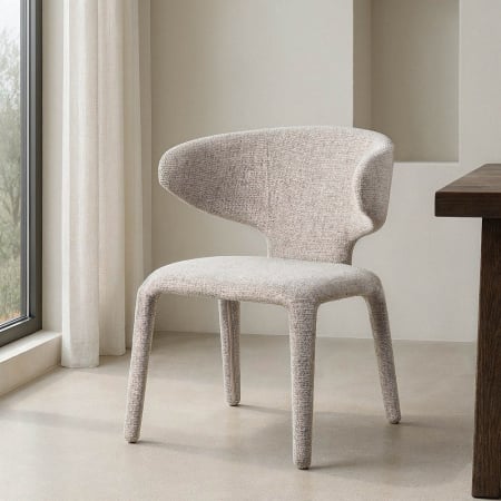 Colectia noua - Set de 2 scaune dining și HORECA gri marmorat din stofă cu structură metalică