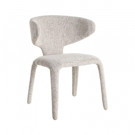 Set de 2 scaune dining și HORECA gri marmorat din stofă cu structură metalică [1]