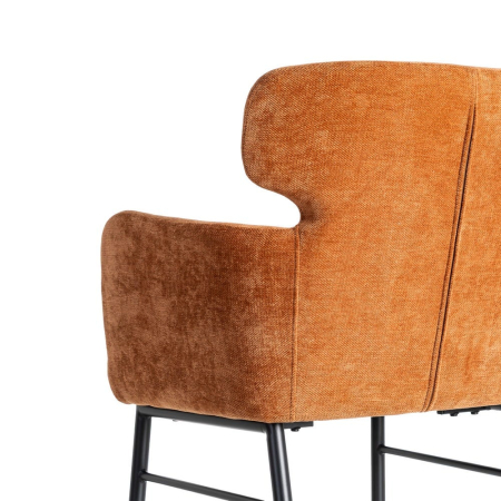 Set de 2 scaune dining si HORECA roșii din stofă design contemporan [7]