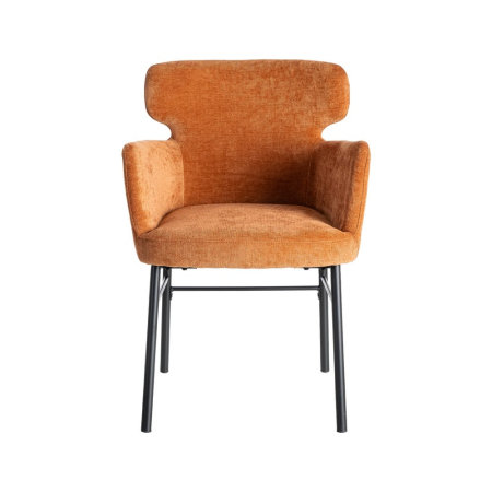 Set de 2 scaune dining si HORECA roșii din stofă design contemporan [4]