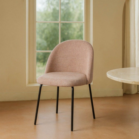 Scaune Dining - scaune-dining-roz-stofa-minimalist