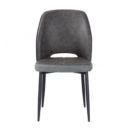 scaune bouton gri boucle piele eco design rafinat [4]