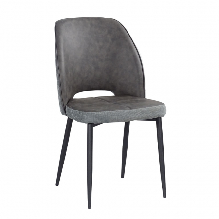 Mobilier - scaune bouton gri boucle piele eco design rafinat
