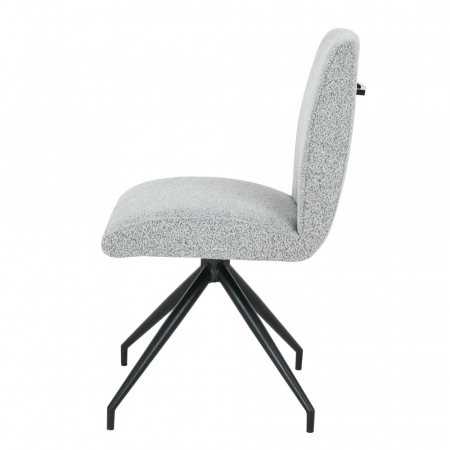 scaune arm gri deschis boucle maner decorativ [2]