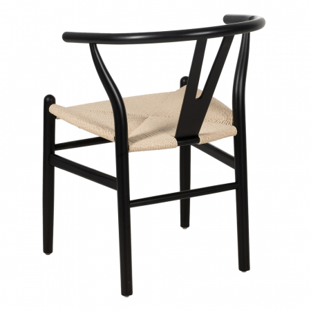 Set scaune negre lemn fag si fibre hartie|Scaune eco-friendly pentru decor modern [3]