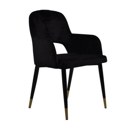Scaune Dining - Set de 2 scaune negre Gala 61.5x56x89 cm