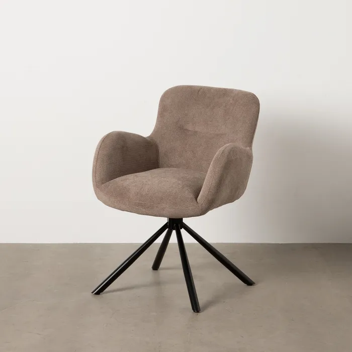 Scaune in Stil Contemporan - Set scaune rotative taupe|Mobilier confort decorativ