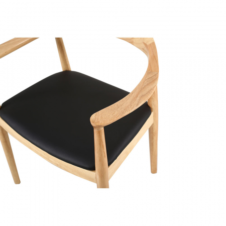 Set de 2 scaune stejar perna neagra Fuji 57x45x73.5 [5]